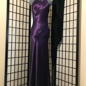 Royal Purple Satin Dress